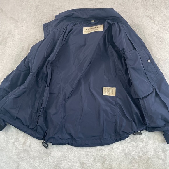 Burberry London Hedley Hooded Zip-Up JacketMen 52 Navy Packable Hood $590 - Picture 7 of 15